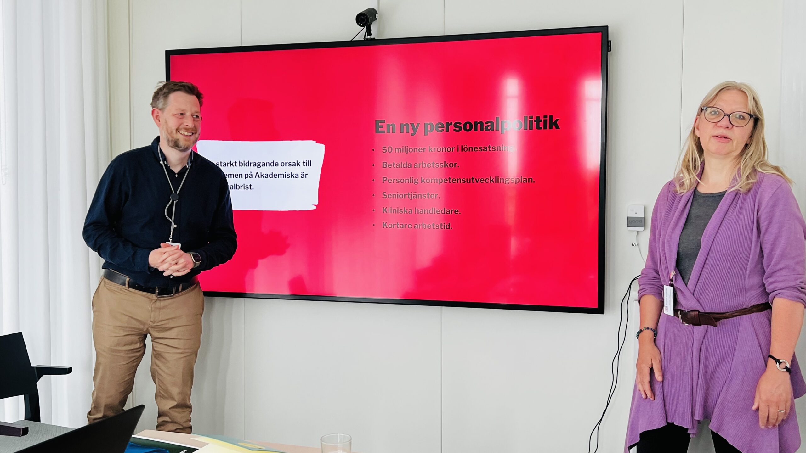 Neil Ormerod och Cecilia Viklund, Vänsterpartiet.